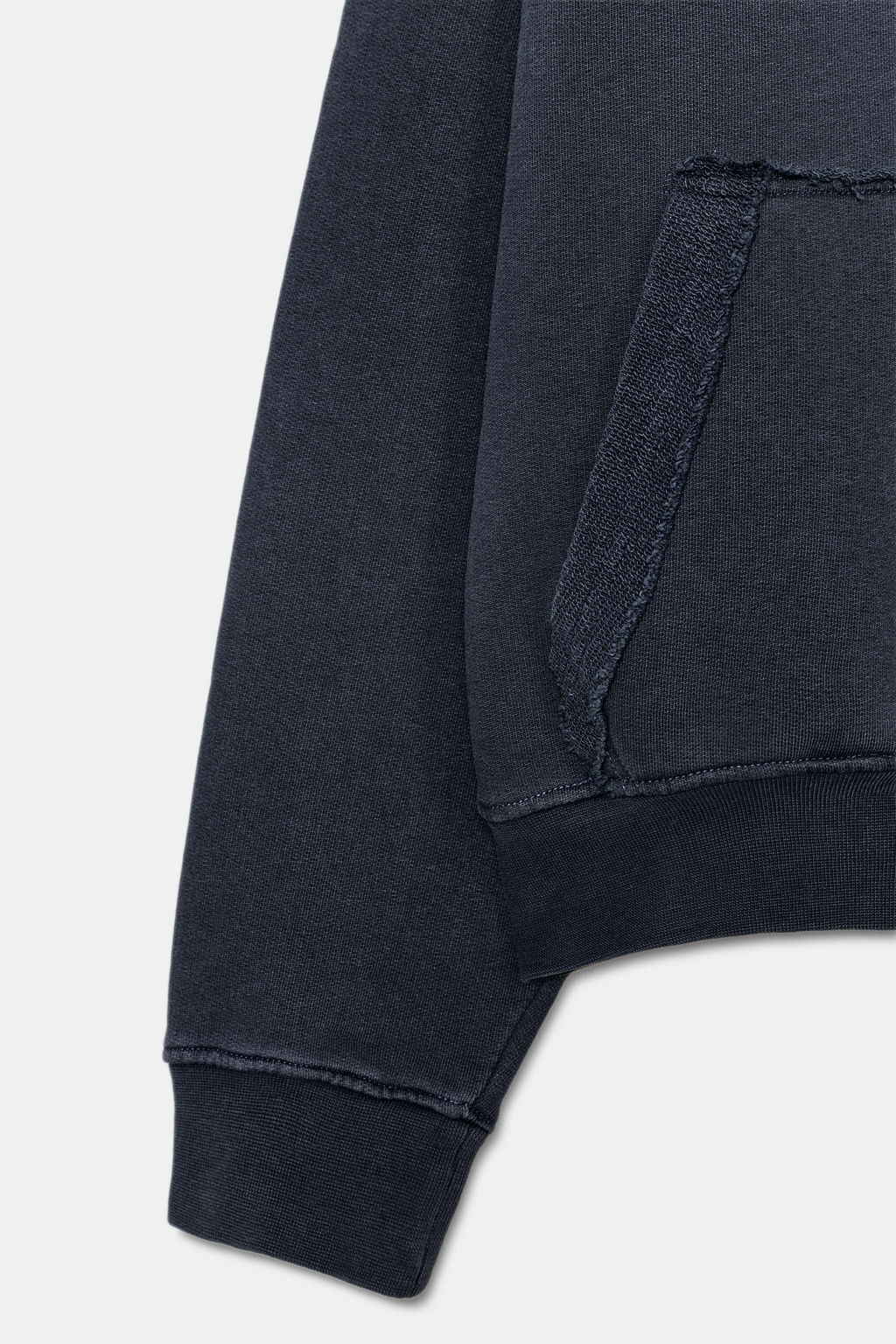 SUDADERA CAPUCHA EFECTO LAVADO / Azul - Zara фото 9