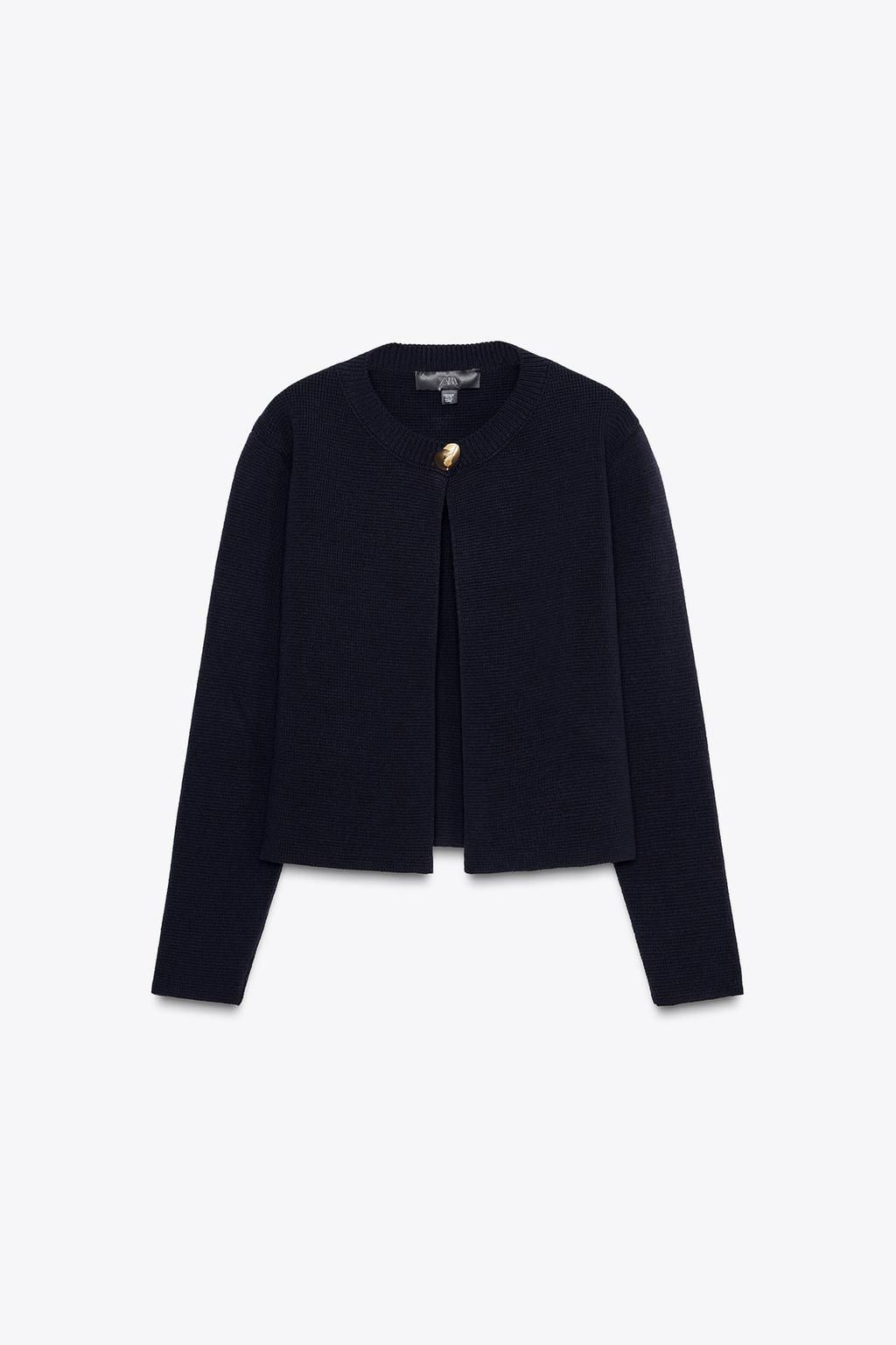 KNIT CARDIGAN WITH GOLDEN BUTTONS - Zara фото 5