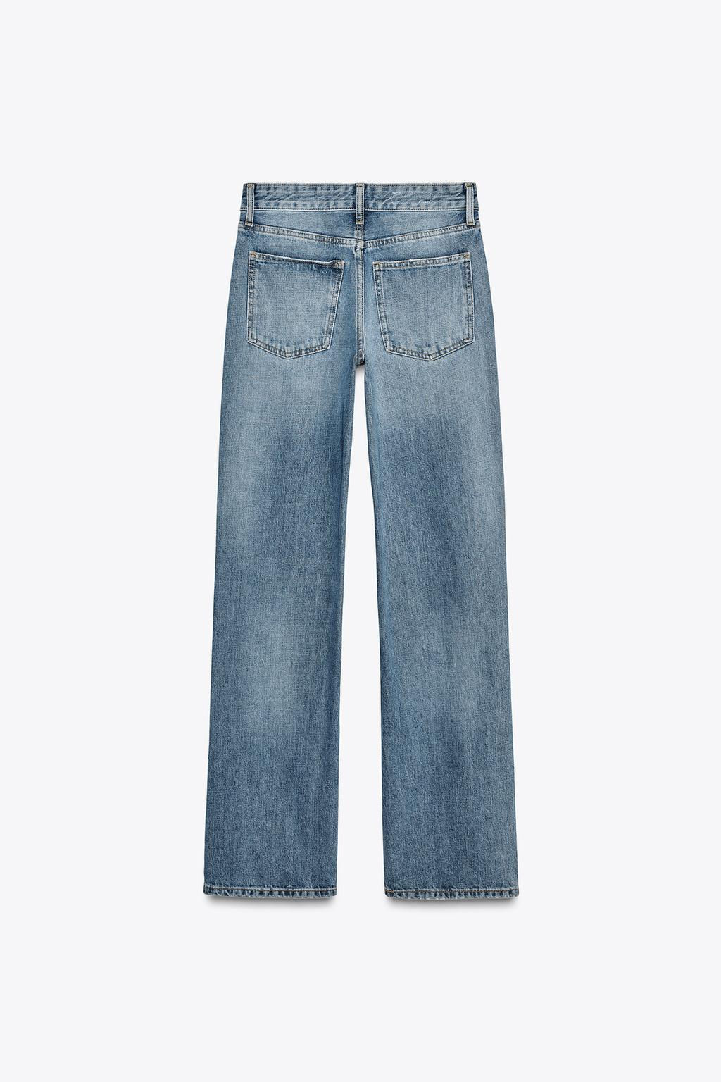 MID-RISE WIDE-LEG TRF JEANS - Zara фото 6