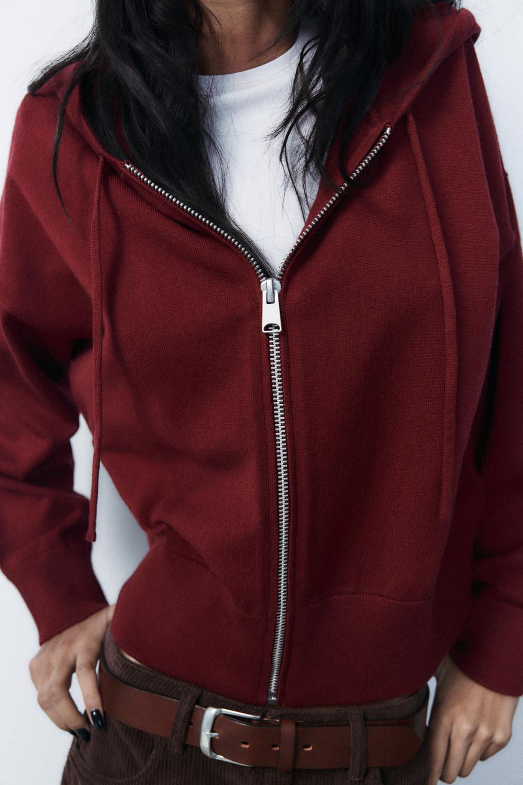 KNIT CARDIGAN WITH HOOD - Zara фото 11