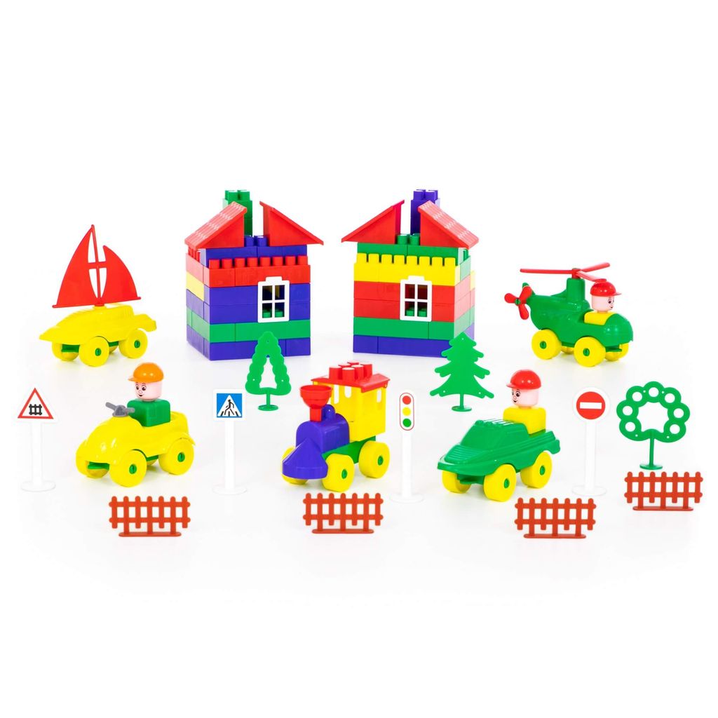 Конструктор Строитель (287 элементов) (в пакете) - Полесье фото 2