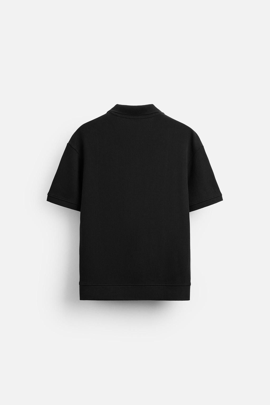 TEXTURED POLO SHIRT WITH RIBBED TRIMS - Zara фото 51