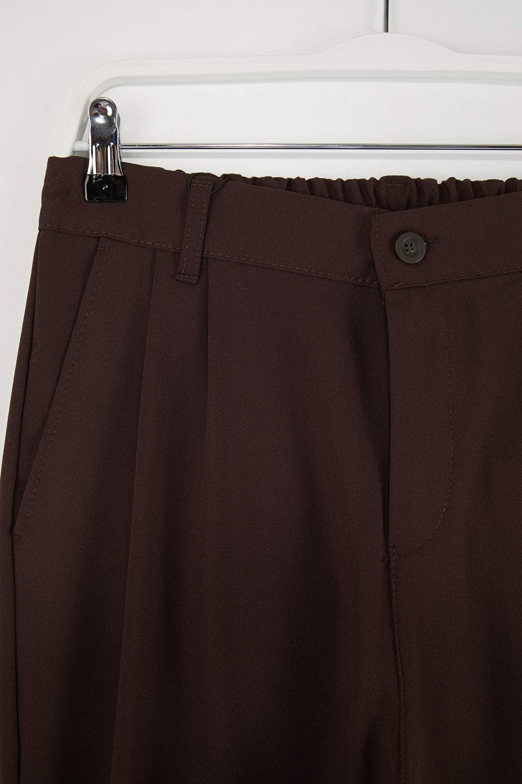 Kahverengi Pileli Beli Lastikli Utu Izli Baggy Erkek Pantolon TMNSS26PL00025 - Trendyolmilla фото 4