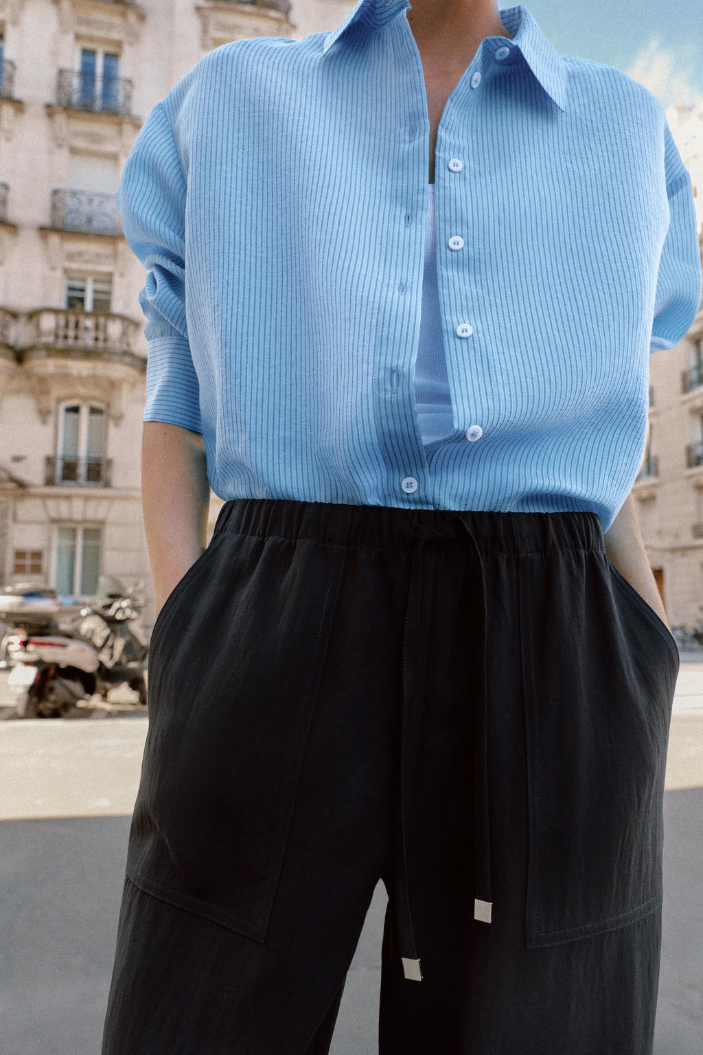 PANTAL?N CINTURA EL?STICA / Negro - Zara фото 4