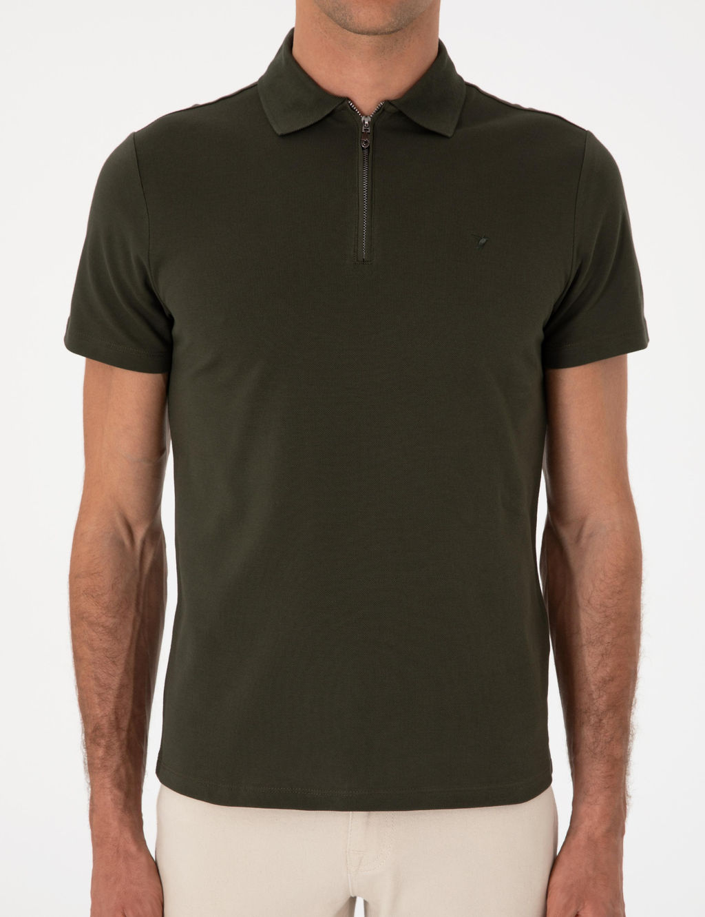 Haki Slim Fit Ti__rt - Cacharel фото 6