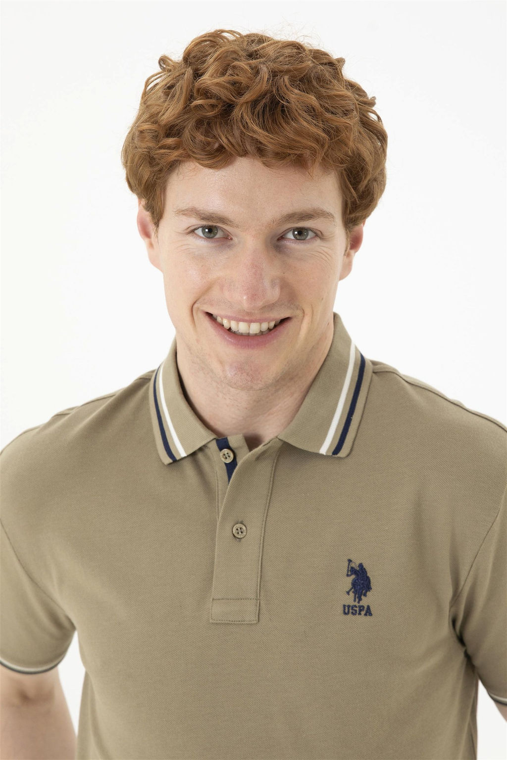 Мужская базовая футболка цвета хаки - U.s. polo assn фото 2