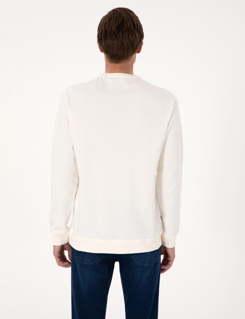 Ekru 2 _plik Regular Fit Bisiklet Yaka Basic Sweatshirt - Pierre cardin фото 5