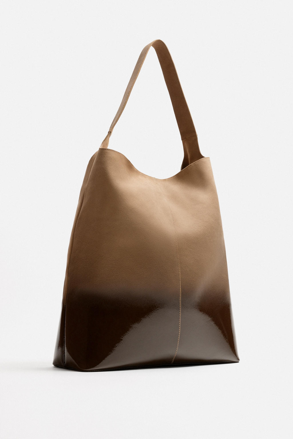 LACQUERED LEATHER SHOPPER BAG - Zara фото 4