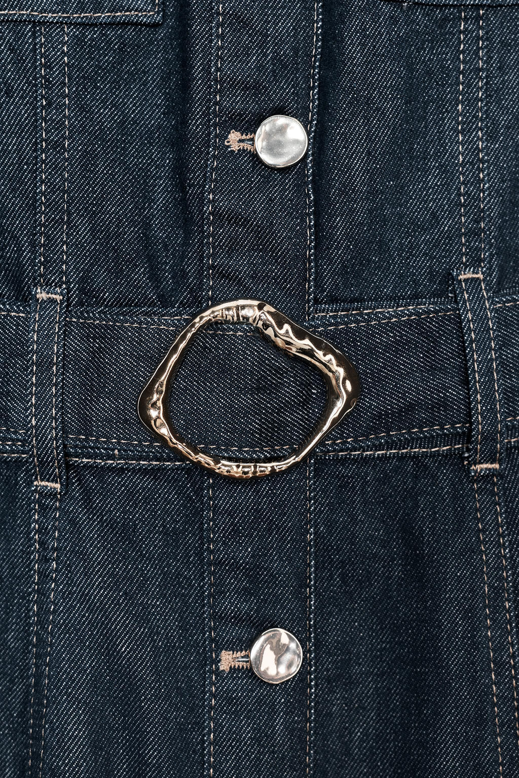 Z1975 DENIM DRESS WITH BELT - Zara фото 8