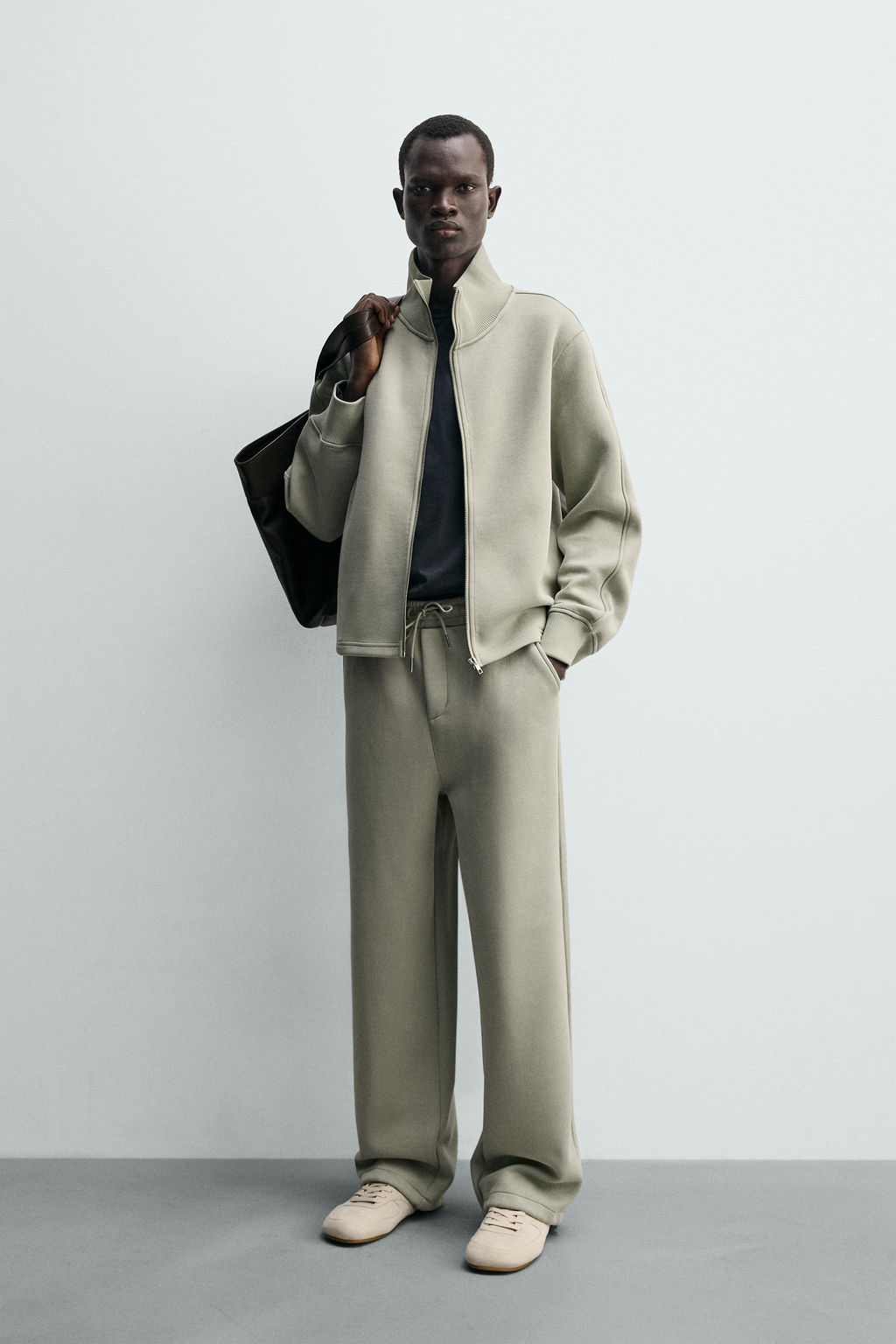 SUDADERA INTERLOCK CREMALLERA / Menta