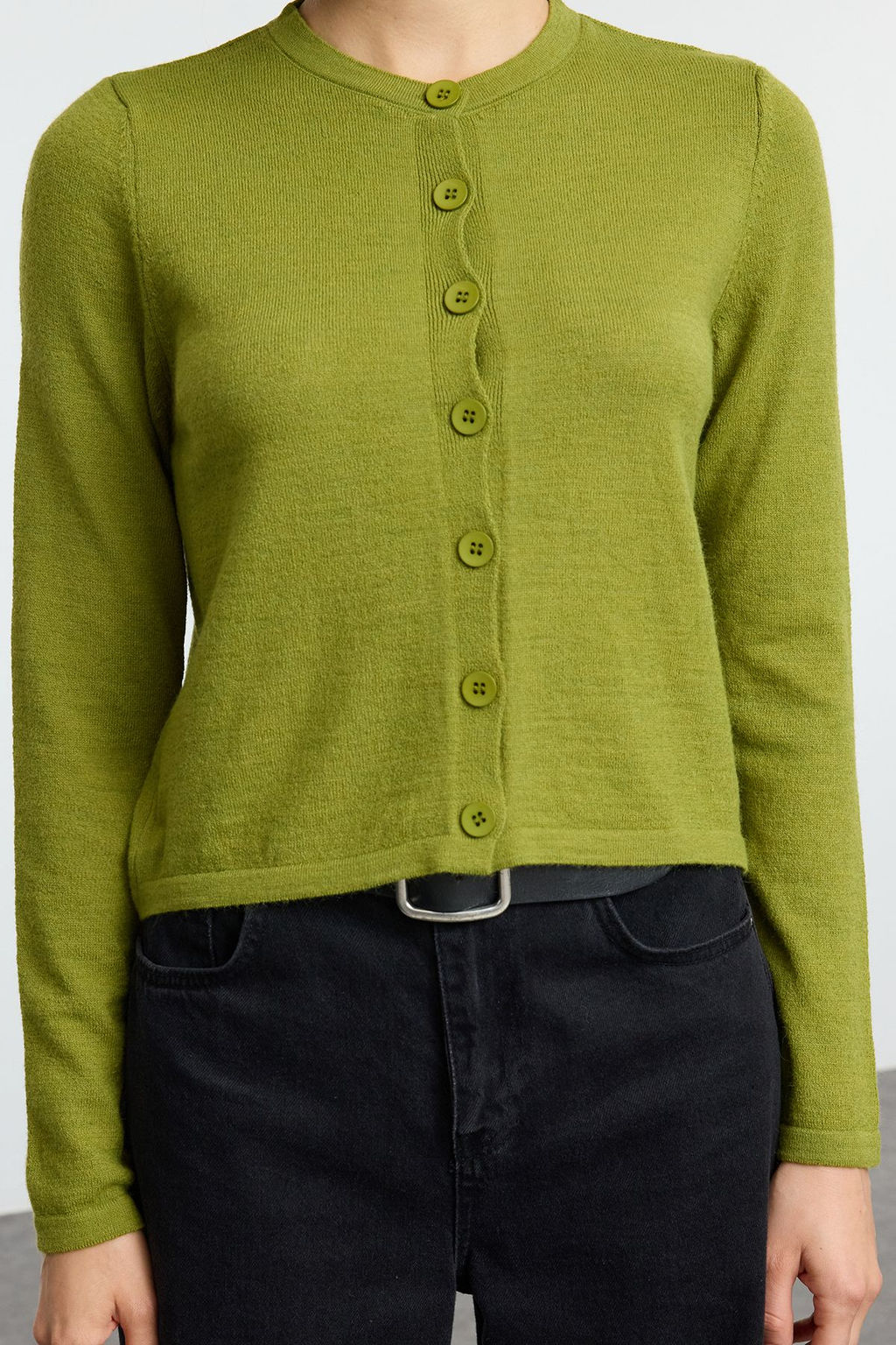 Yesil Yunlu Ceket Gorunumlu Triko H?rka TWOAW25HI00049