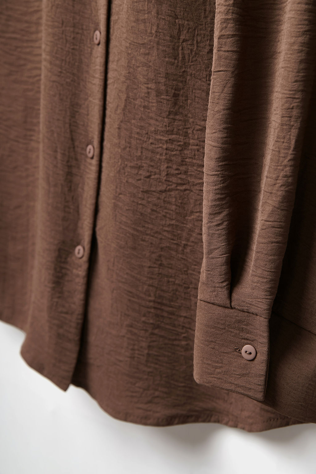 Рубашка оверсайз из жатого хлопка - Mollis фото 9