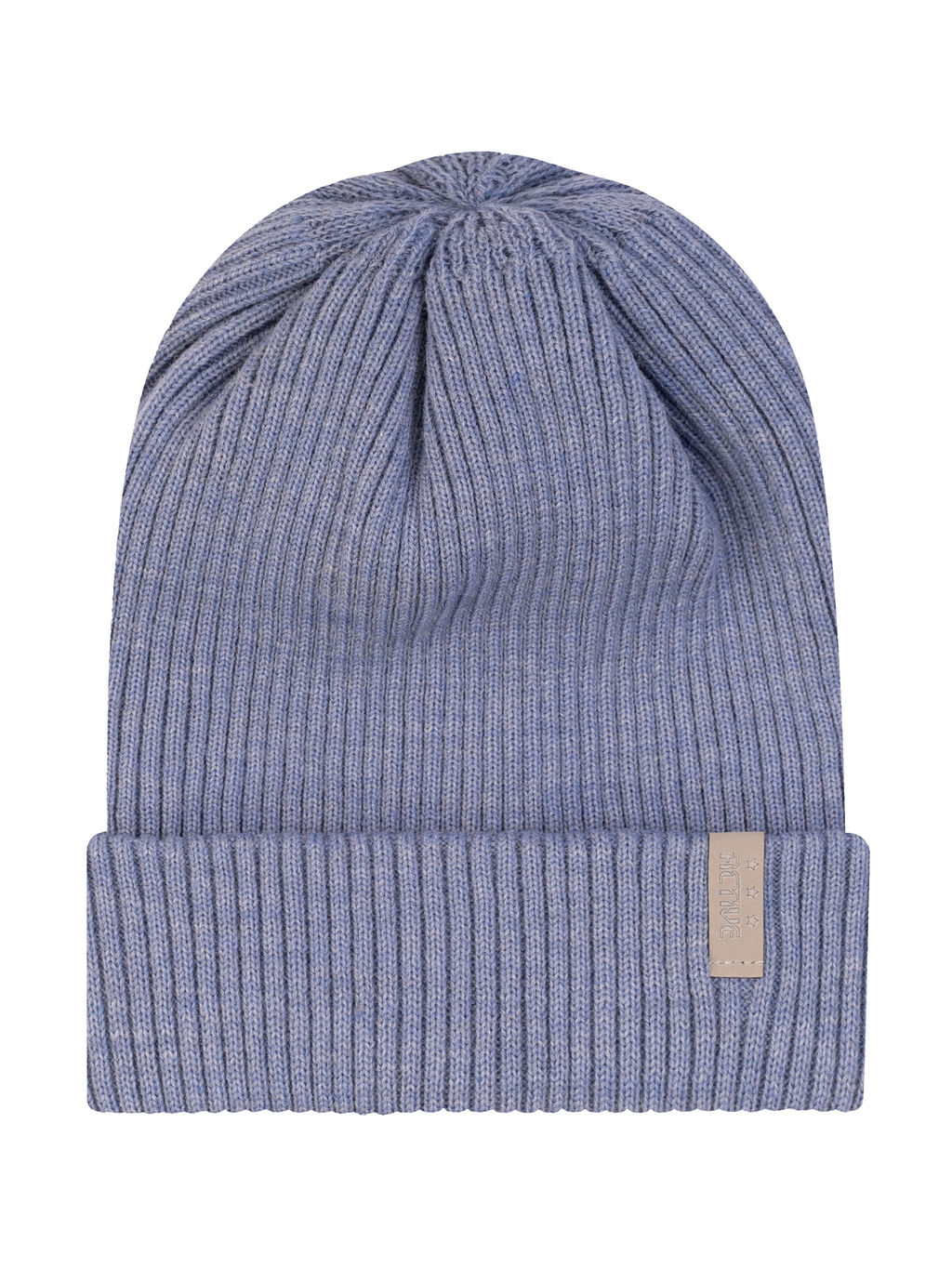 Шапка вязаная голубая