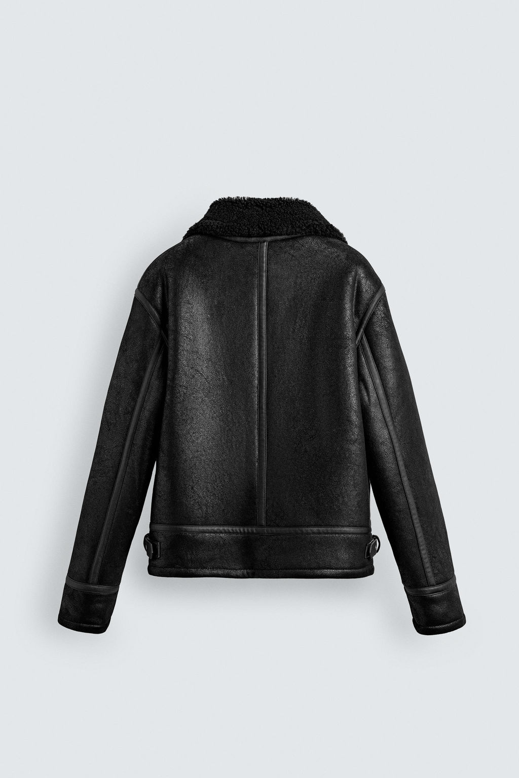 CONTRAST FAUX LEATHER JACKET - Zara фото 8