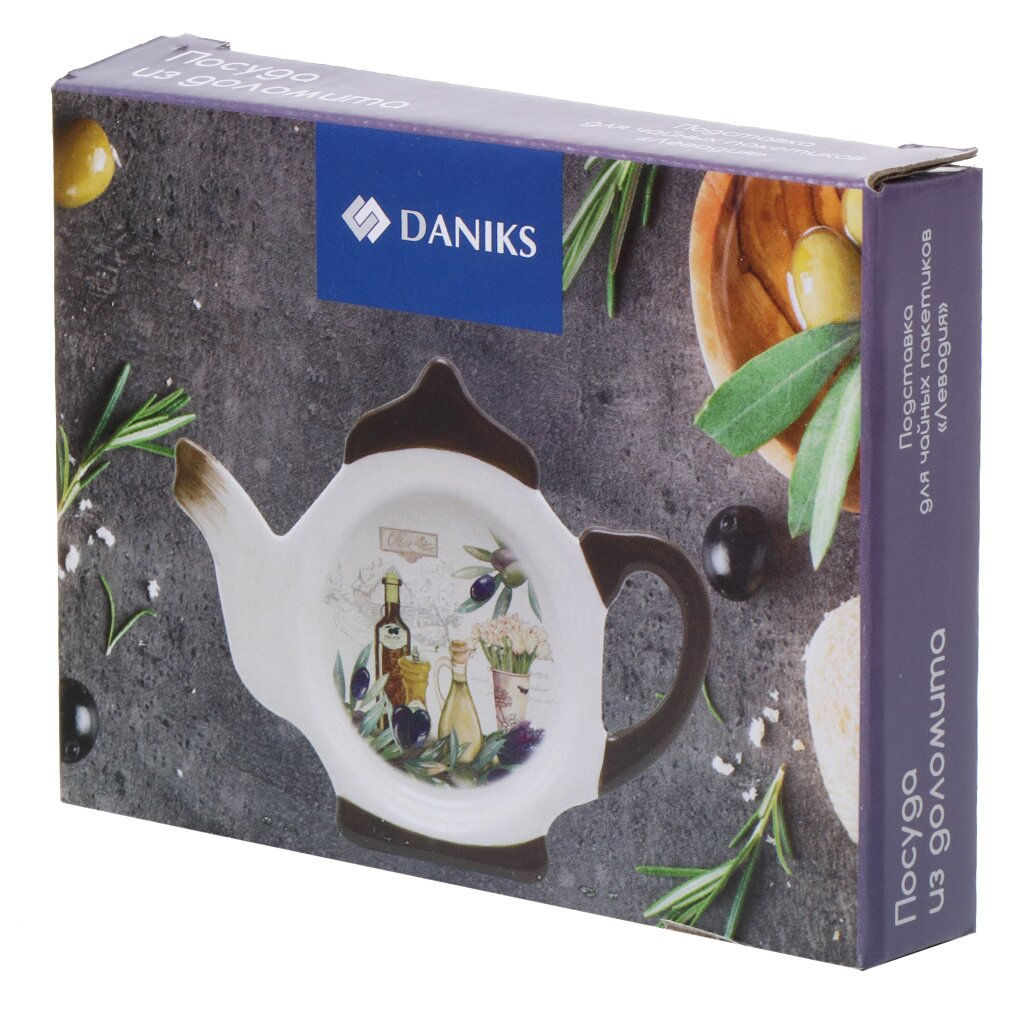 Подставка для чайных пакетиков, доломит, фигурная, Левадия (419416) /DANIKS/  фото 5