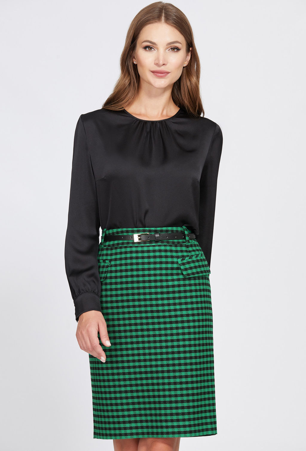 Юбка Bazalini 4802 зеленый клетка