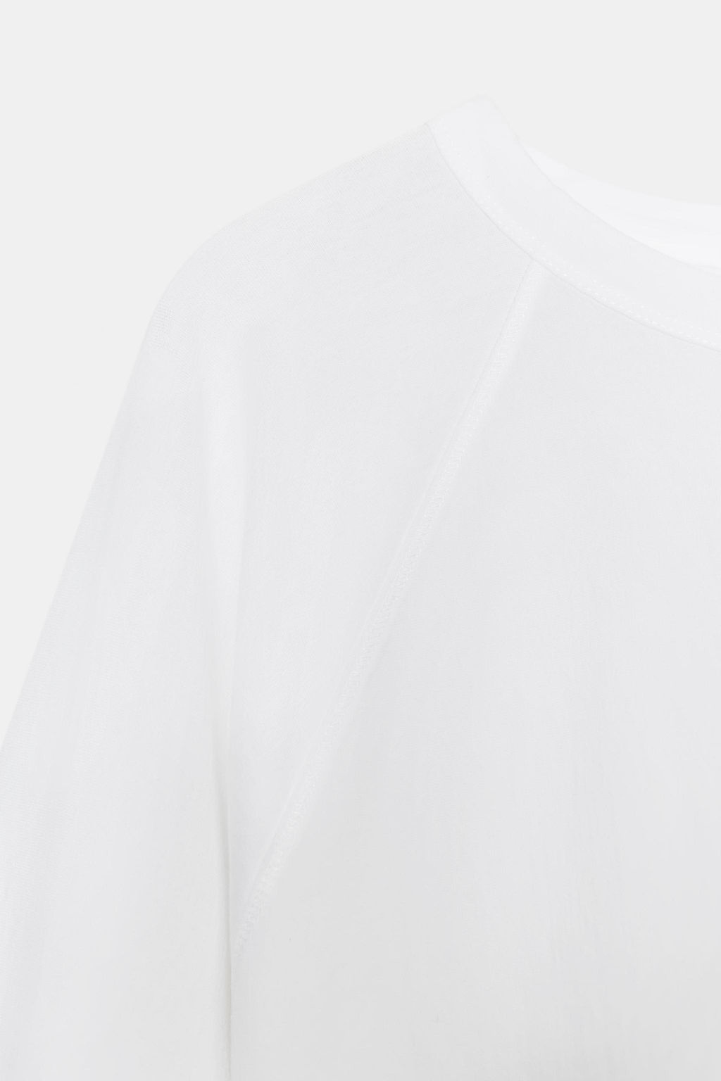 CAMISETA MANGA LARGA RANGL?N / Blanco - Zara фото 5