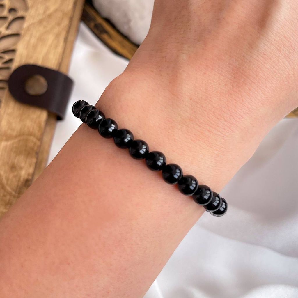 Браслет из Турмалина черного 22 см