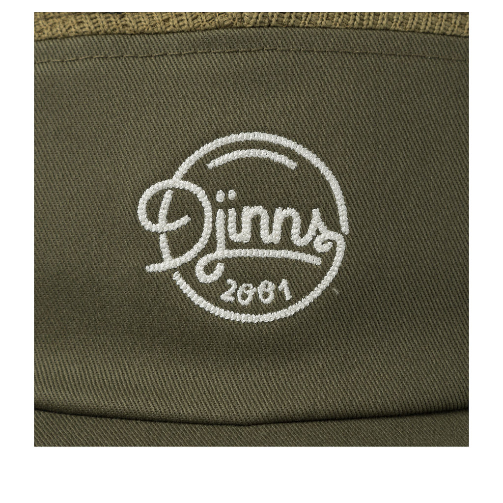 Бейсболка DJINNS арт. 5P Soft Flat Cap Summer Knit (оливковый)  фото 3