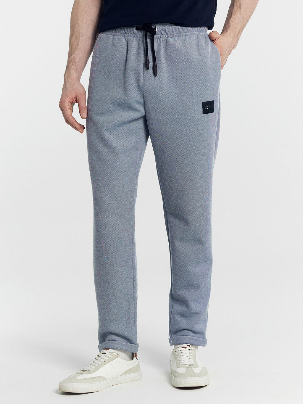 Брюки мужские в синем цвете двухцветный синий 181258