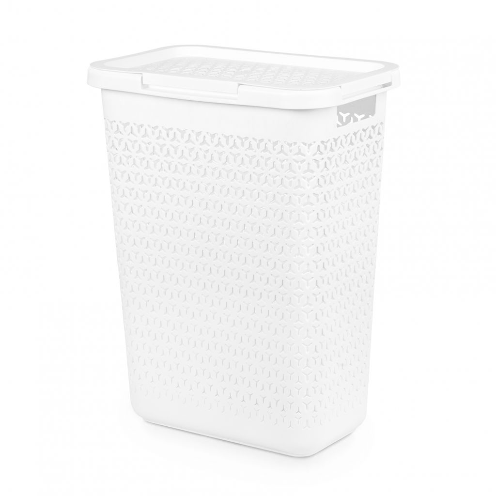Корзина д/белья Элемент 30л узкая (белый) М9083 - Альтернатива фото 2