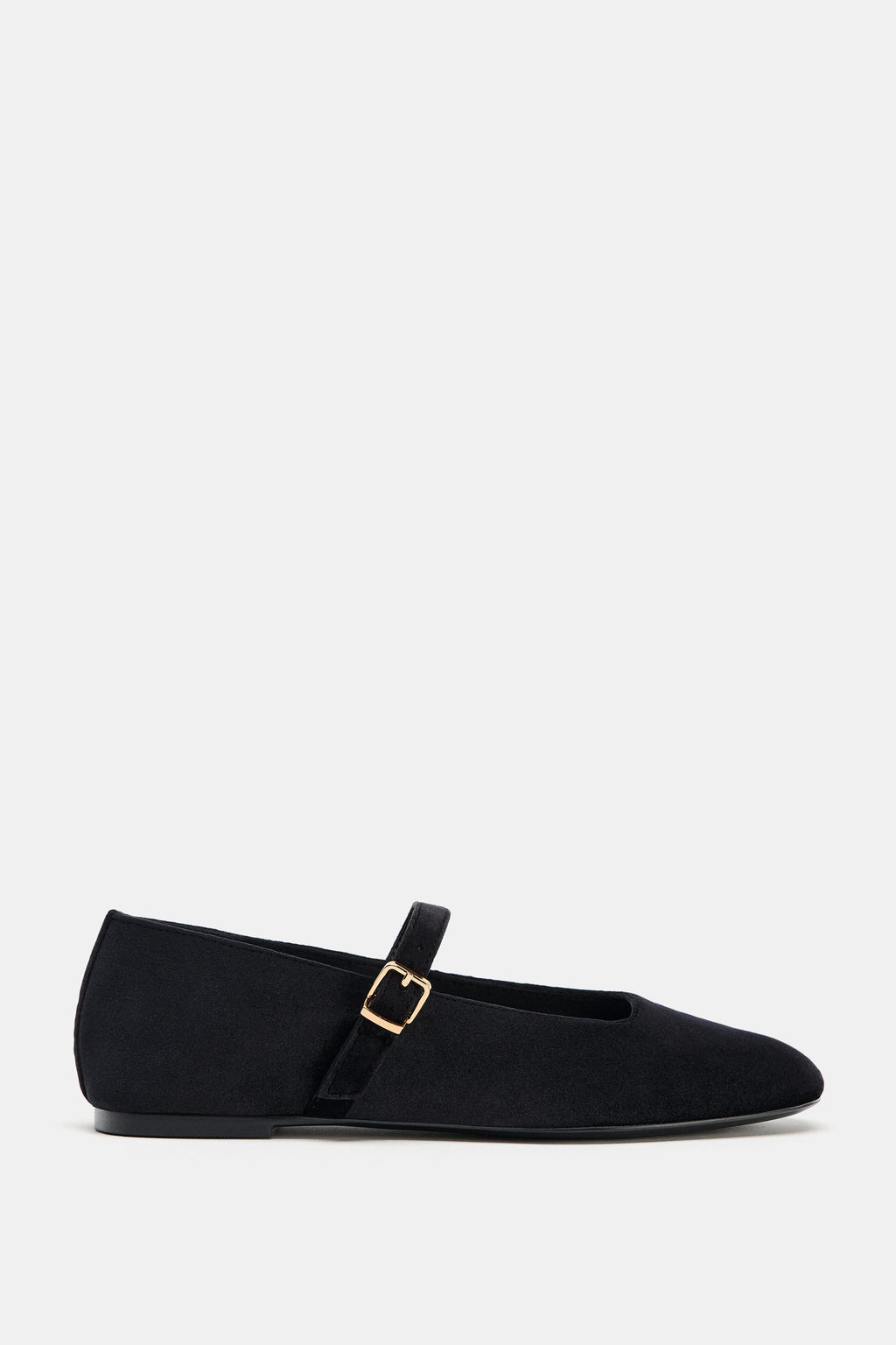 VELVET EFFECT BUCKLE BALLET FLATS - Zara фото 3