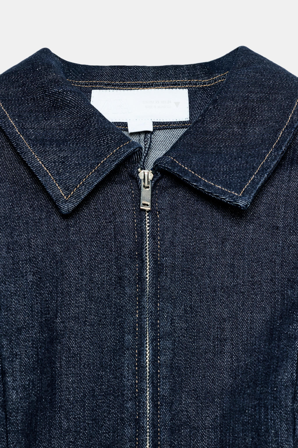 VESTIDO DENIM TRF  CREMALLERA / ?ndigo oscuro - Zara фото 9