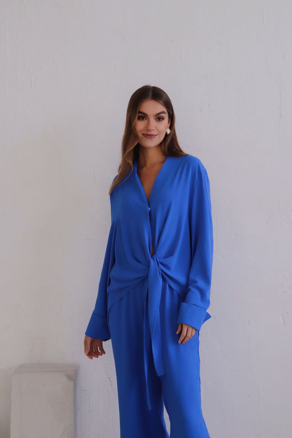 10352 Костюм из рубашки и брюк электрик - Martichelli фото 3