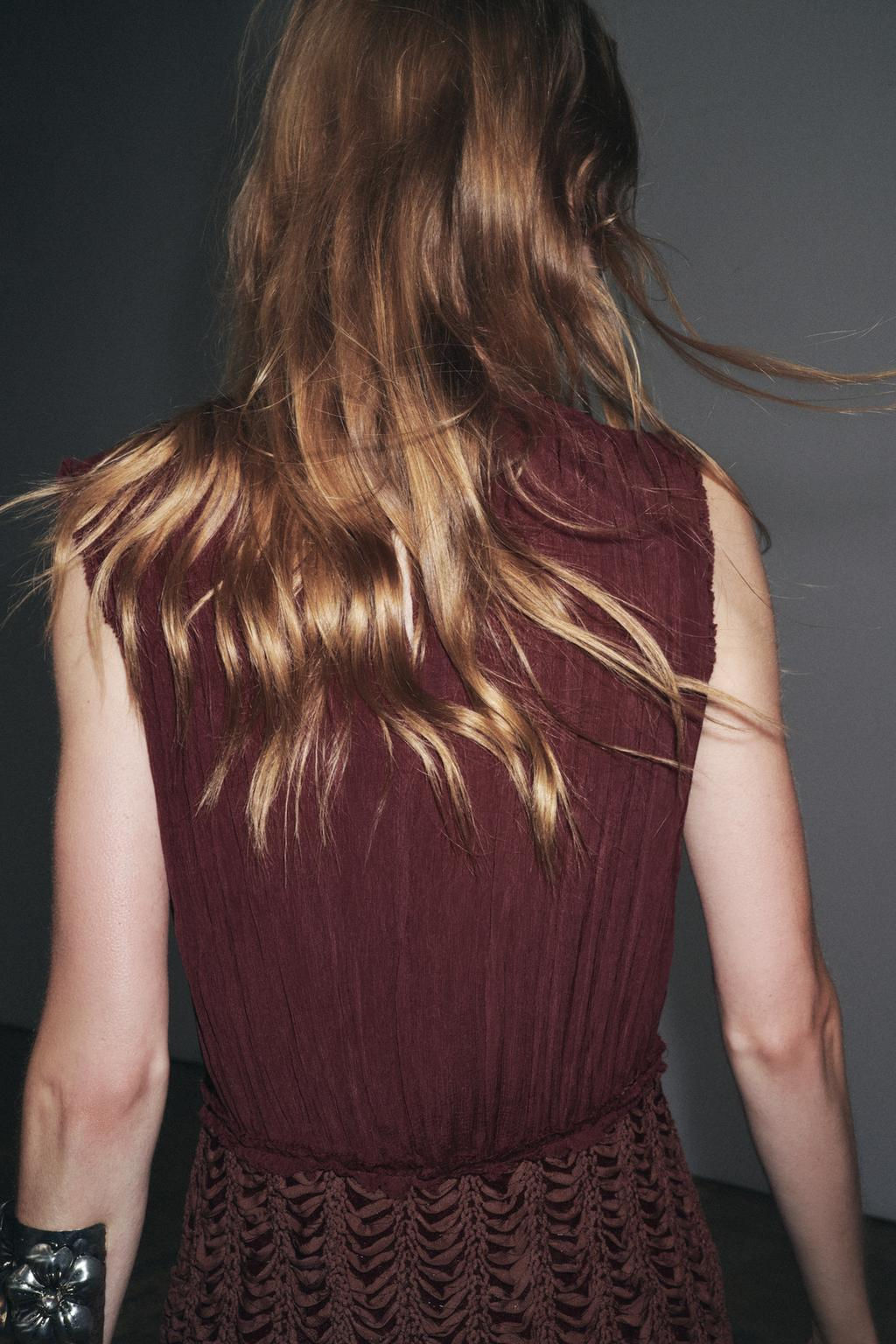 ZW COLLECTION EMBROIDERED WAIST DRESS - Zara фото 3