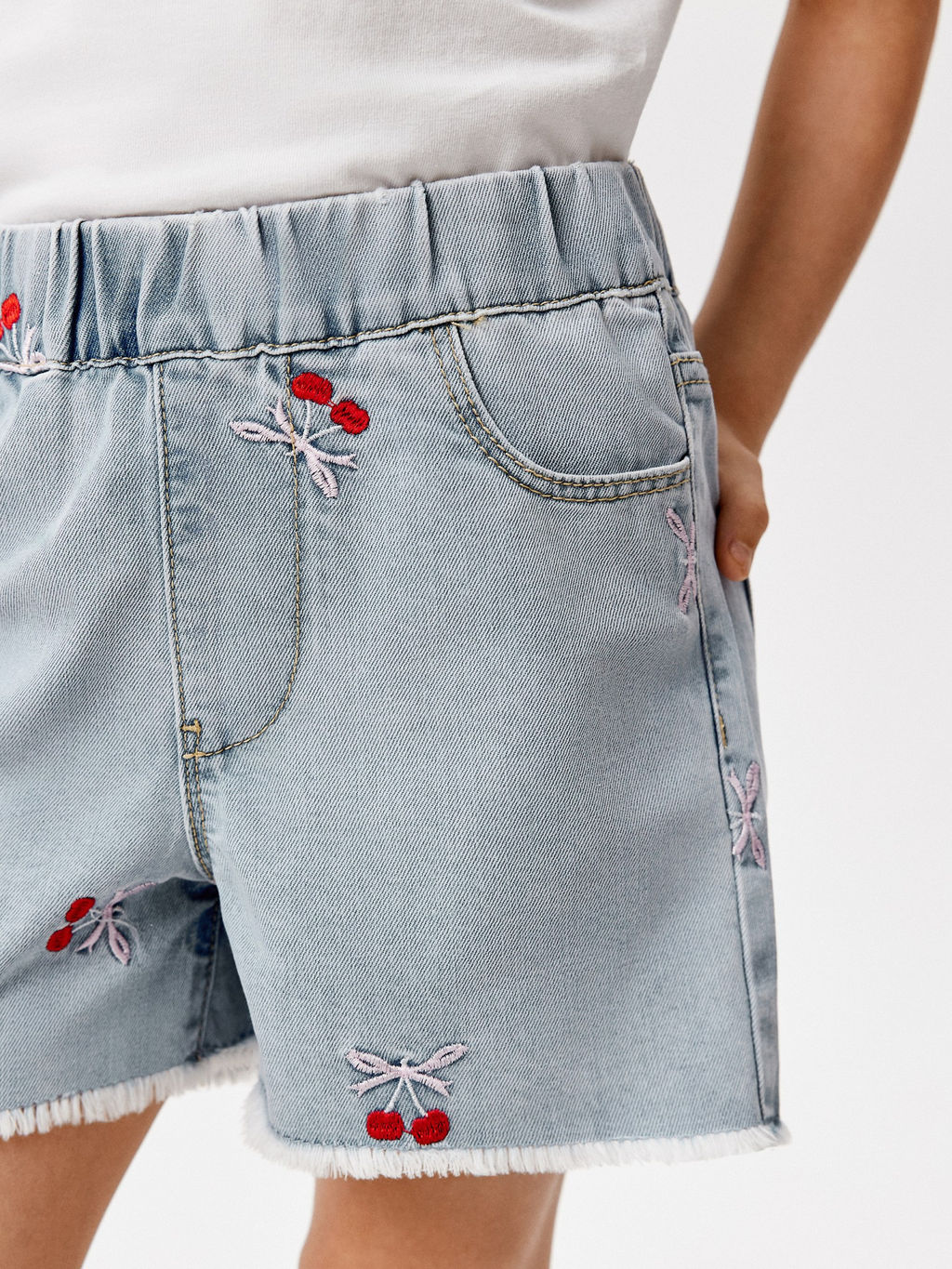 ACOOLA / Шорты джинсовые детские для девочек Orta_sh светло-голубой  фото 5