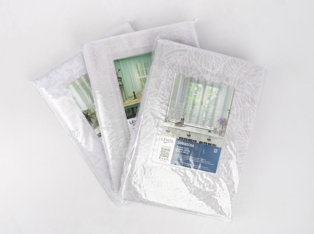 К196 ЗАНАВЕСКА белый 3.20 м*1.60 м - Лента фото 5