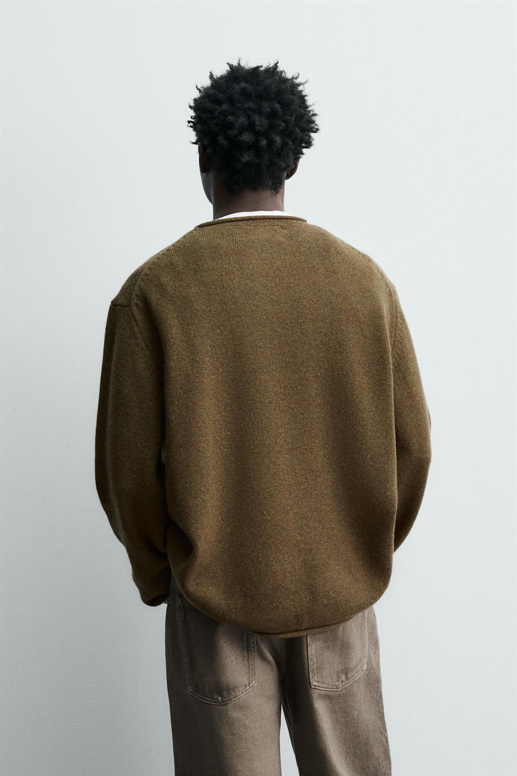 100% WOOL ROLLED EDGE SWEATER - Zara фото 3