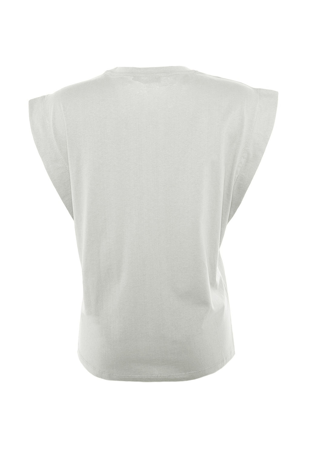 Gri %100 Pamuk Vatka Gorunumlu Basic Bisiklet Yaka Orme T-Shirt TWOSS20TS0021