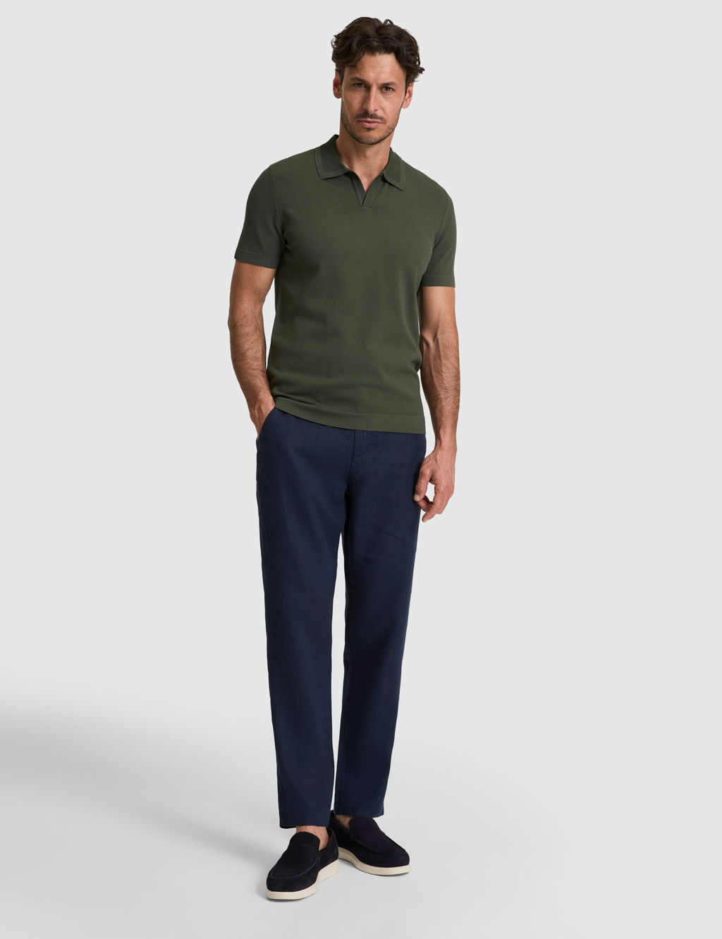 Ekru Slim Fit Apa_ Yaka Triko Ti__rt