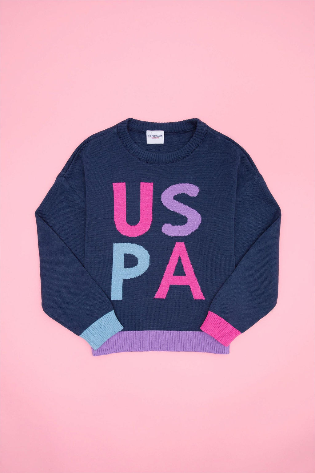U. S. Polo Assn Свитер цвета индиго для девочек с круглым вырезом - U.s. polo assn фото 5