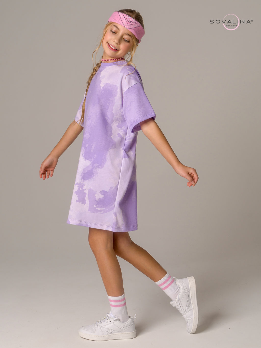 Платье Teen тайдай лаванда - Sovalina фото 13