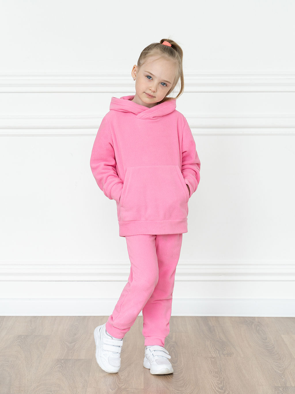 Костюм детский флисовый розовый 7043г(ш) (146, 76)