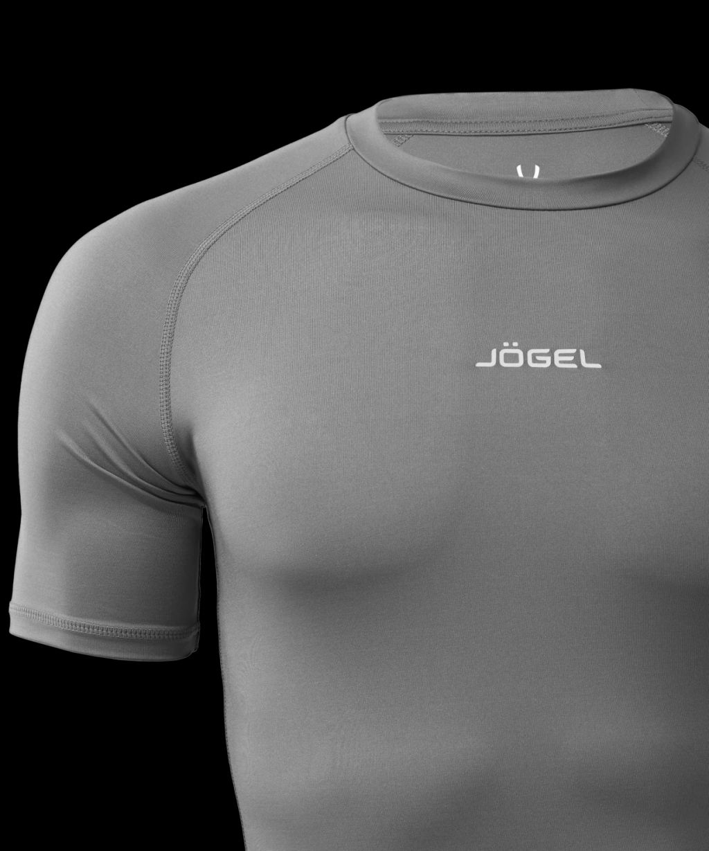 Футболка компрессионная с коротким рукавом JOGEL CAMP PerFormDRY Top SS, темно-серый  фото 3