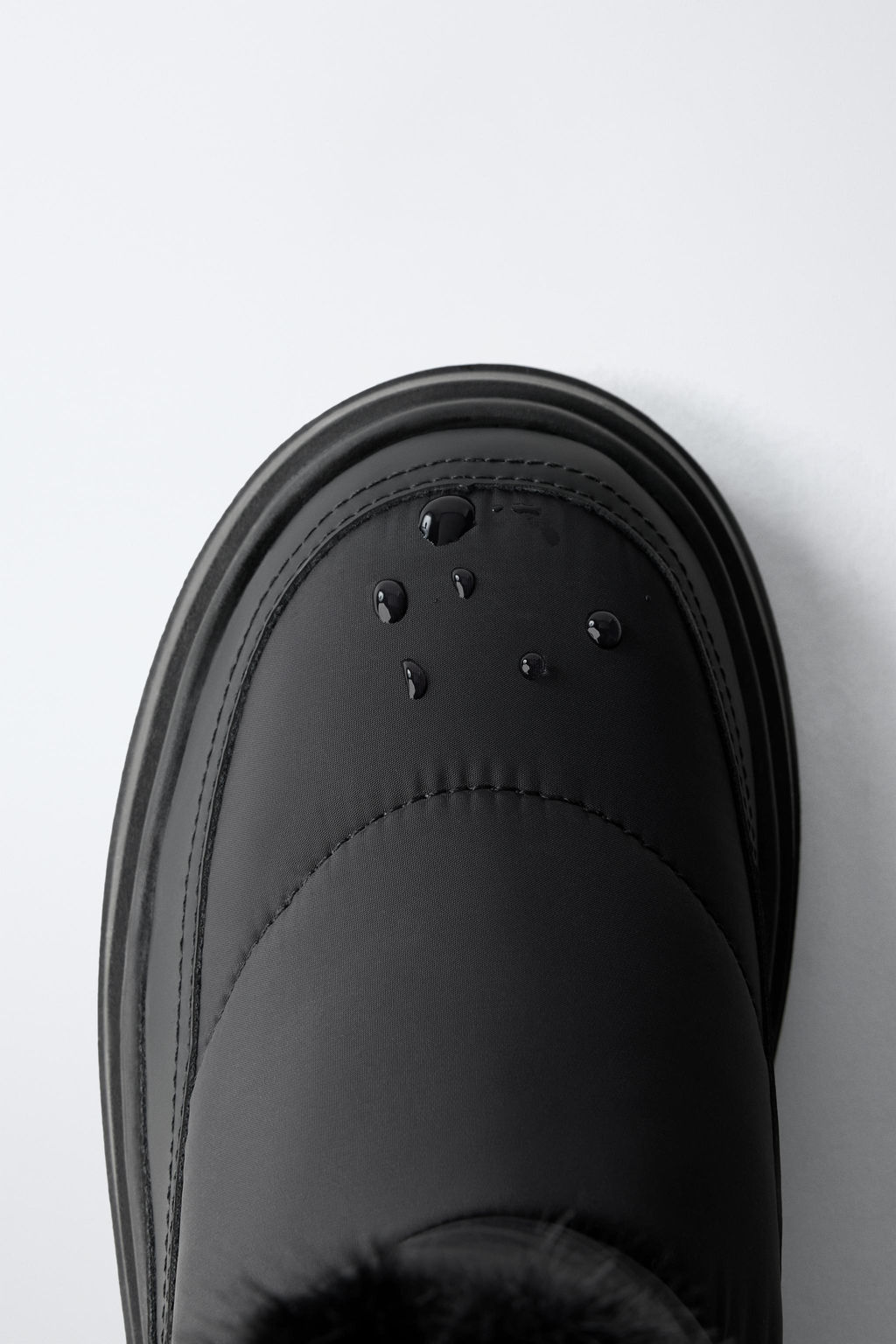 QUILTED FAUX FUR ANKLE BOOTS - Zara фото 8