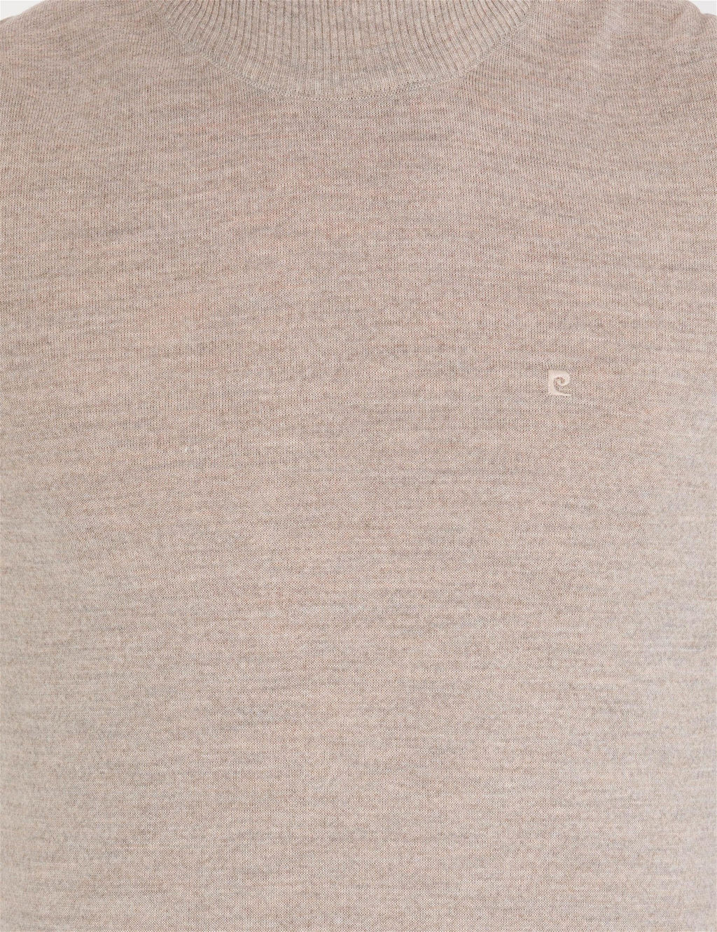Ta_ Slim Fit Yar_m Bal_k__ Yaka Y_n Kar___ml_ Basic Triko Kazak - Pierre cardin фото 6