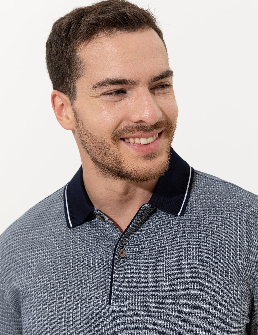 Lacivert Slim Fit Polo Yaka Ti__rt