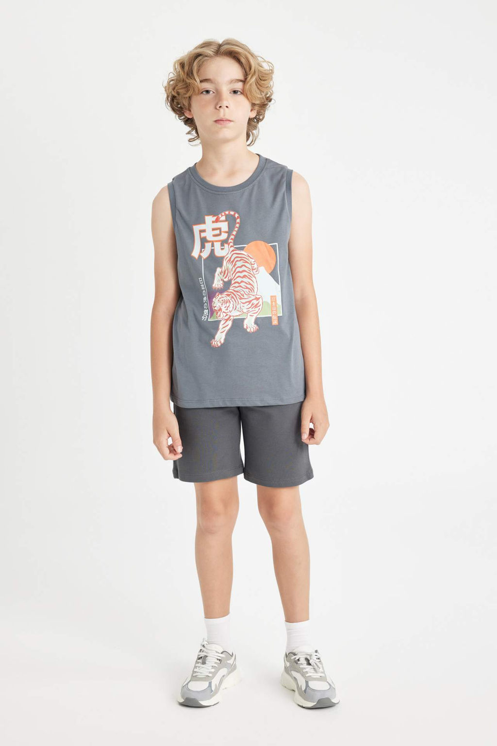 Erkek Cocuk Beli Lastikli Pike Basic Duz Bermuda Sort - Defacto фото 2