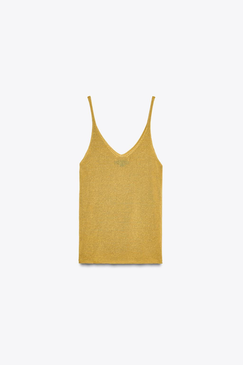 LINEN BLEND KNIT TOP - Zara фото 5