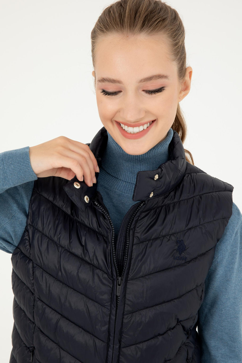 Женский темно-синий жилет Неожиданная скидка в корзине - U.s. polo assn фото 2