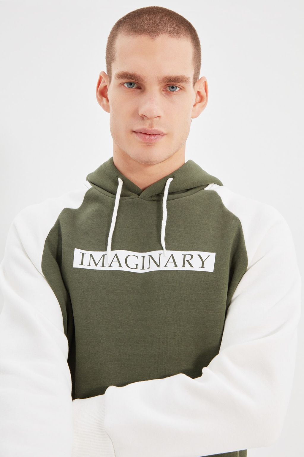 TRENDYOL MAN Haki Regular/Normal Kesim Slogan Bask?l? Ici Polar/S?cak Tutan Sweatshirt TMNAW22SW0042 - Trendyolmilla фото 3