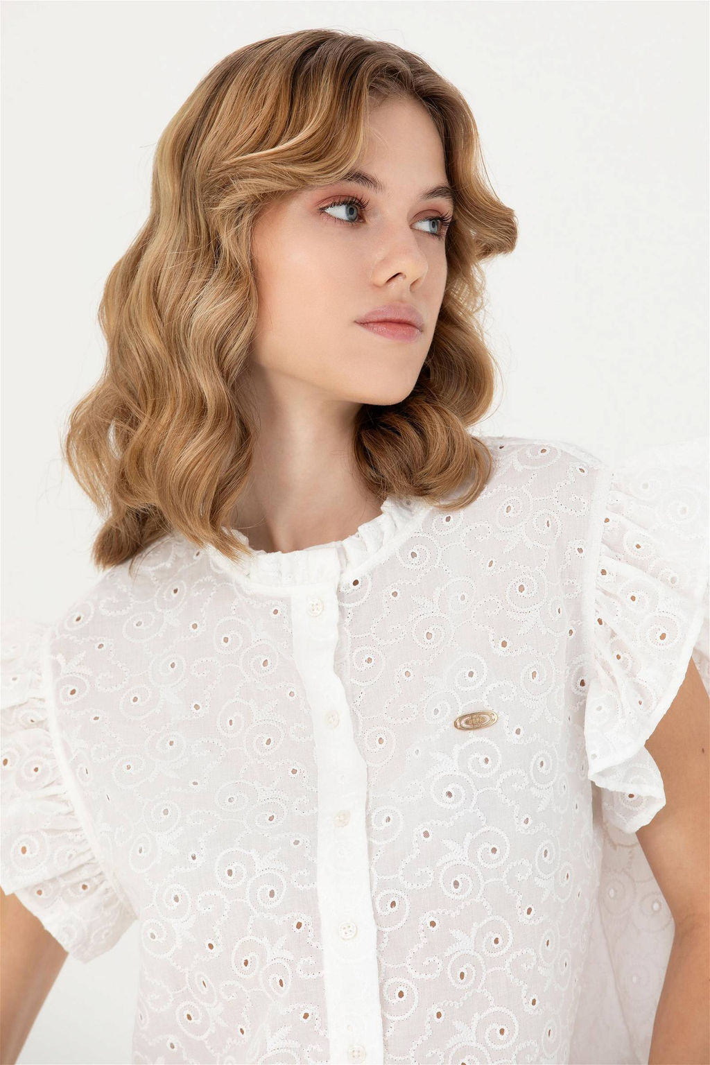 U. S. Polo Assn Женская белая рубашка с коротким рукавом - U.s. polo assn фото 2