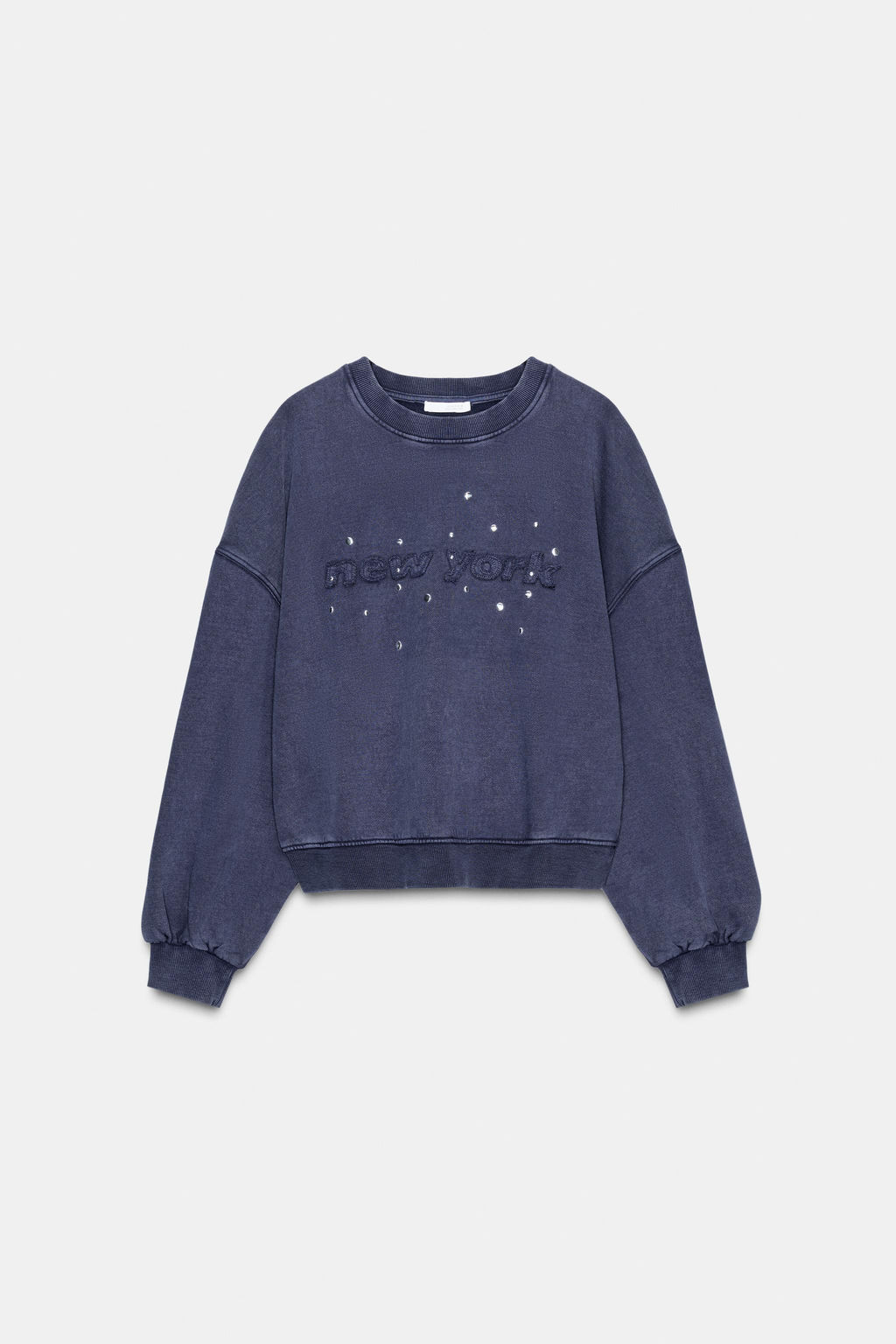 FADED SWEATSHIRT WITH STUDS - Zara фото 6