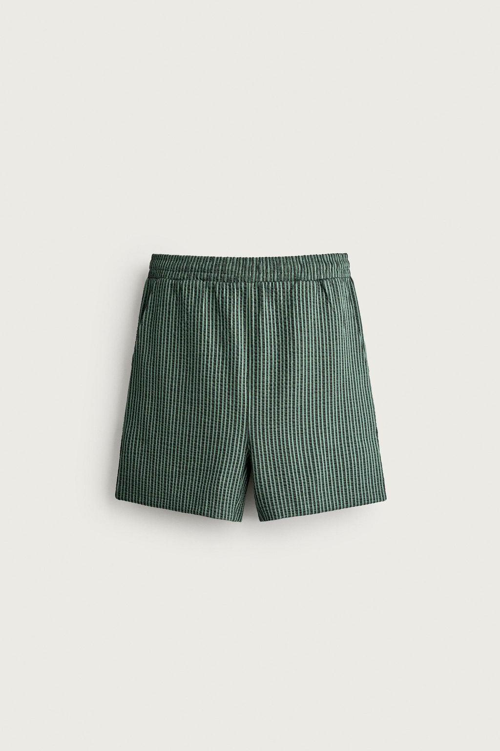 BERMUDA REGULAR FIT SEERSUCKER CONFORT / Verde - Zara фото 6