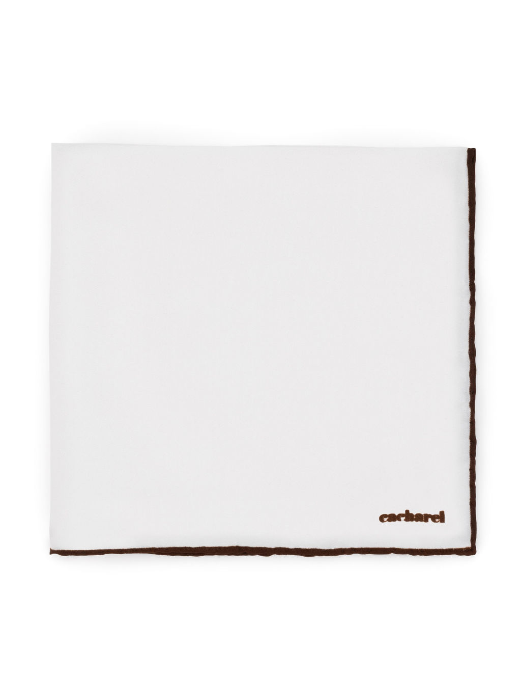 Коричневый базовый шелковый платок - Cacharel фото 3