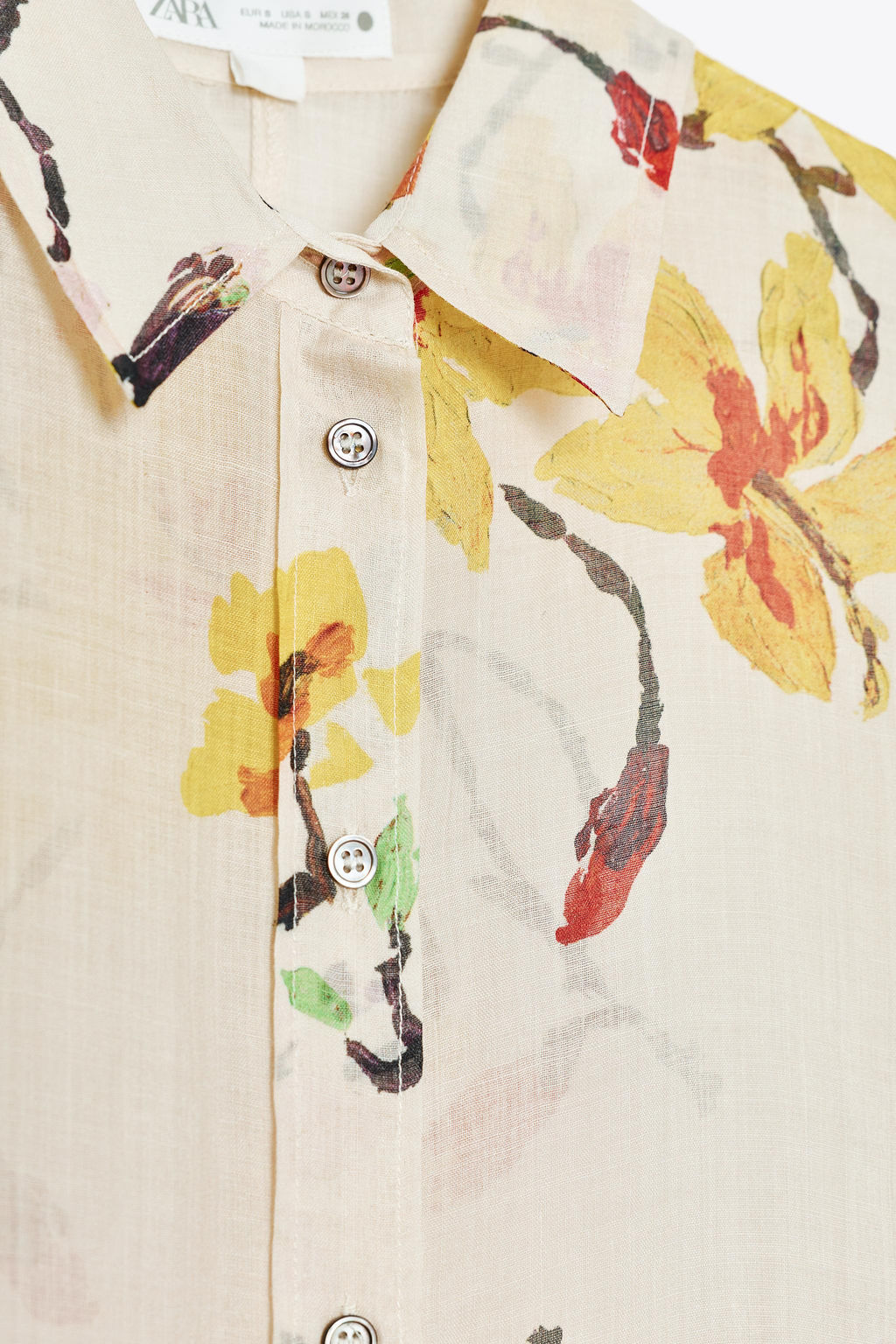 RAMIE FLORAL SHIRT ZW COLLECTION - Zara фото 20